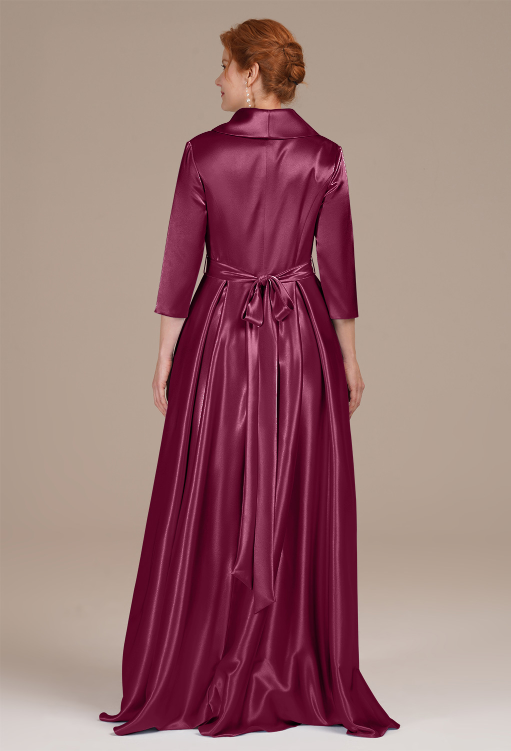 AW Silvia Burgundy  Mother of the Bride Dresses